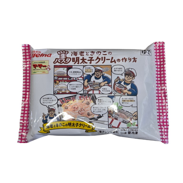 マ・マー もちもち生パスタ海老ときのこの明太子クリーム（フォ ーク付き）